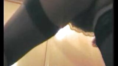 O cățea cu ciorapi pe ei este în genunchi, făcând o mufă